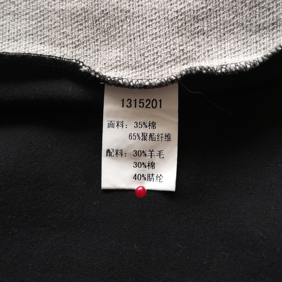 Unique Chicken Knit long sleeve Mock Neck Black Red and Grey Sweater - Picture 6 of 6